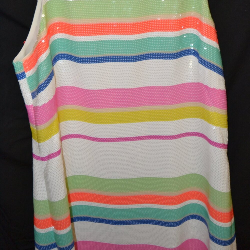 KATE SPADE MULTI COLOR SEQUIN COCKTAIL DRESS SIZE 10 - Picture 2 of 9